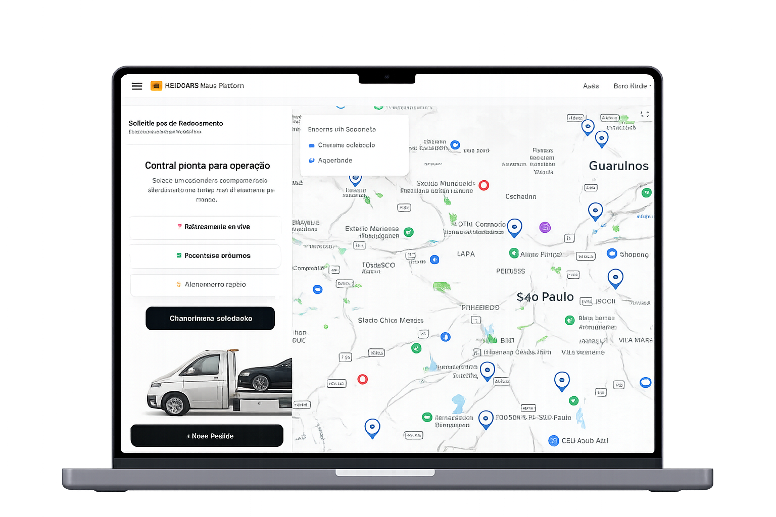 Aplicativo de Guincho HelpCars